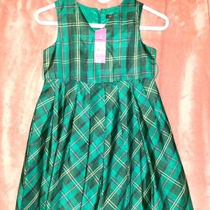 George Holiday Dress green/red plaid